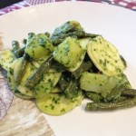 Croxetti al pesto, patate e fagiolini